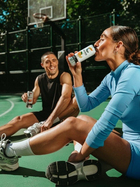 energy drink, sports drink, fitness drink, energy beverage, workout drink, canned energy drink, brand awareness, lifestyle, outdoor, energetic, fresh, blue, green, neutral